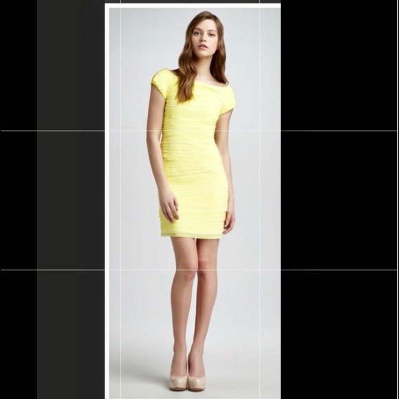 Alice & Olivia Lemon Chiffon Dress NWT - Picture 2 of 6